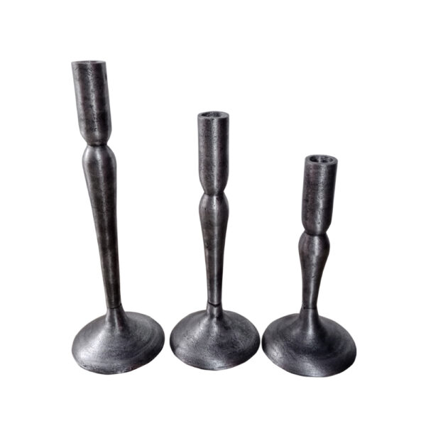 DEMEK ΚΗΡΟΠΗΓΙΟ SET 3ΤΜΧ 10x10x31cm ΑΛΟΥΜΙΝΙΟ ΑΣΗΜΙ ΑΝΤΙΚΕ 022249 - Image 2