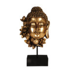 LOTUS BUDDHA ΔΙΑΚΟΣΜΗΤΙΚΟ ΒΟΥΔΑΣ 19x9x35cm POLYRESIN ΧΡΥΣΟ ΜΑΥΡΟ 022507 - Image 5