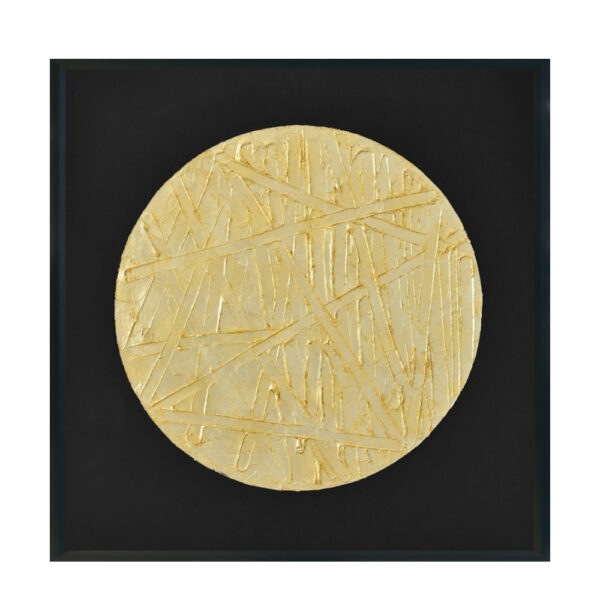 SIPIT ΠΙΝΑΚΑΣ ΔΙΑΚΟΣΜΗΣΗΣ 100x100x5cm ΚΑΜΒΑΣ ΜΑΥΡΟ ΧΡΥΣΟ ΞΥΛΟ ΜΑΥΡΟ 022602 - Image 2