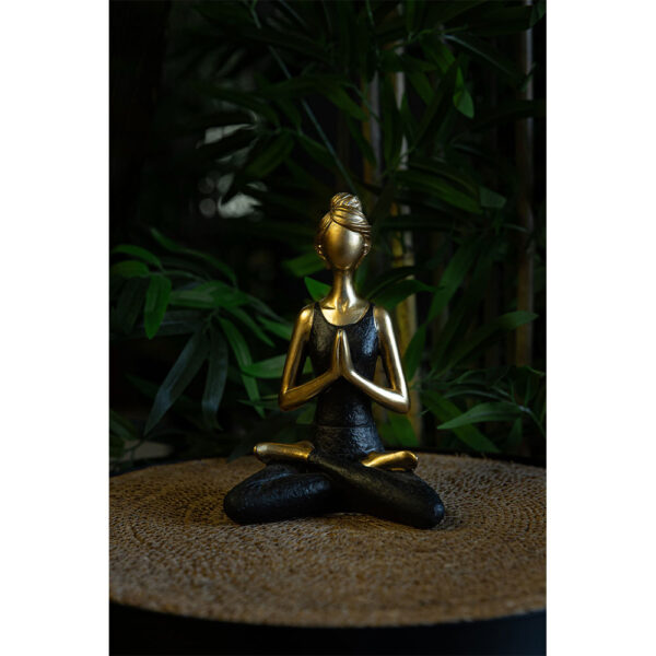 VASANTA ΔΙΑΚΟΣΜΗΤΙΚΗ ΦΙΓΟΥΡΑ 14x9x19cm POLYRESIN ΧΡΥΣΟ ΜΑΥΡΟ 022719 - Image 5