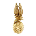 SAMGAI ANANAS ΔΙΑΚΟΣΜΗΤΙΚΟ ΠΑΠΑΓΑΛΟΣ 13x14x32cm POLYRESIN ΧΡΥΣΟ 022731 - Image 3