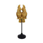 SAMGAI ΔΙΑΚΟΣΜΗΤΙΚΟ ΠΑΠΑΓΑΛΟΣ 10x8x30cm POLYRESIN ΧΡΥΣΟ ΜΑΥΡΟ 022732 - Image 3