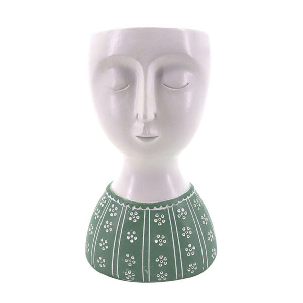 IPAMO GREEN ΚΑΣΠΩ 9x7x14cm POLYRESIN ΛΕΥΚΟ ΜΕΝΤΑ 022749 - Image 3