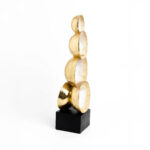 KESA ΔΙΑΚΟΣΜΗΤΙΚΟ TOTEM 16x12x49cm POLYRESIN ΧΡΥΣΟ ΜΑΥΡΟ 022791 - Image 2