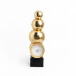 KESA ΔΙΑΚΟΣΜΗΤΙΚΟ TOTEM 16x12x49cm POLYRESIN ΧΡΥΣΟ ΜΑΥΡΟ 022791 - Image 3