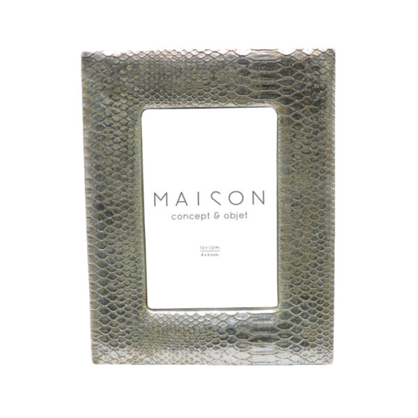 TRIM ΚΟΡΝΙΖΑ 17x2x21cm POLYRESIN ΑΣΗΜΙ ΓΥΑΛΙ 023183 - Image 2