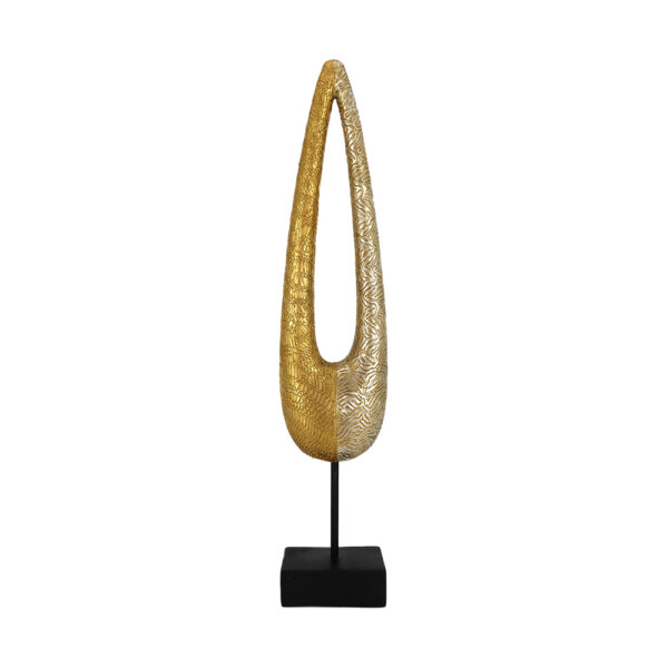 DRIP ΔΙΑΚΟΣΜΗΤΙΚΟ TOTEM 9x6x41cm POLYRESIN ΧΡΥΣΟ ΜΑΥΡΟ 023522 - Image 2