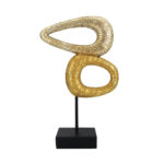 DRIP ΔΙΑΚΟΣΜΗΤΙΚΟ TOTEM 16x6x25cm POLYRESIN ΧΡΥΣΟ ΜΑΥΡΟ 023523 - Image 2