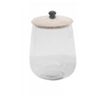 ACTIA ΔΟΧΕΙΟ ΑΠΟΘΗΚΕΥΣΗΣ ΜΕ ΚΑΠΑΚΙ 18x18x26cm ΓΥΑΛΙ WHITE WASHED ΞΥΛΟ 023727 - Image 3