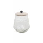 SCHERA ΔΟΧΕΙΟ ΑΠΟΘΗΚΕΥΣΗΣ ΜΕ ΚΑΠΑΚΙ 14x14x20cm ΓΥΑΛΙ WHITE WASHED ΞΥΛΟ 023729 - Image 3