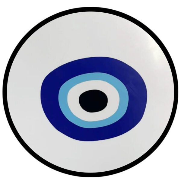 BLUE EYES ΔΙΣΚΟΣ ΔΙΑΚΟΣΜΗΣΗΣ 40x40x4cm MDF ΛΕΥΚΟ ΜΠΛΕ ΜΑΥΡΟ 024376 - Image 2