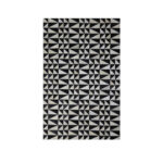 BLACK : WHITE ΧΑΛΙ ΣΑΛΟΝΙΟΥ 120x200cm ΔΕΡΜΑ ΜΑΥΡΟ ΛΕΥΚΟ ΜΑΛΛΙΝΟ 024843 - Image 2