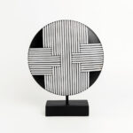 RANDER ΔΙΑΚΟΣΜΗΤΙΚΟ TOTEM 25x7x30cm POLYRESIN ΜΑΥΡΟ ΛΕΥΚΟ 025815 - Image 5