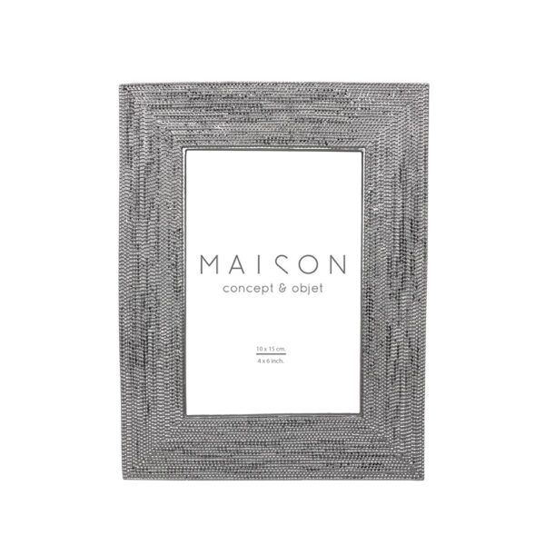 BELN ΚΟΡΝΙΖΑ 16x2x20cm POLYRESIN SILVER ΓΥΑΛΙ 026090 - Image 2
