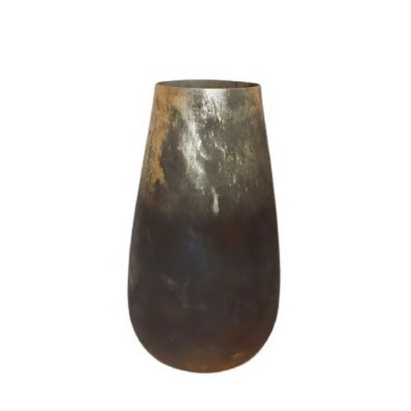 SANKA ΒΑΖΟ 17x17x30cm ΓΥΑΛΙ ΚΑΦΕ ΧΡΥΣΟ 027006 - Image 2