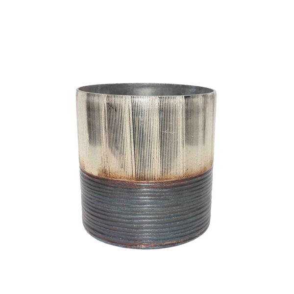 JEG ΒΑΣΗ ΡΕΣΩ 14x14x13cm ΓΥΑΛΙ ΧΡΥΣΟ ΜΠΡΟΝΖΕ ΓΚΡΙ 027021 - Image 2