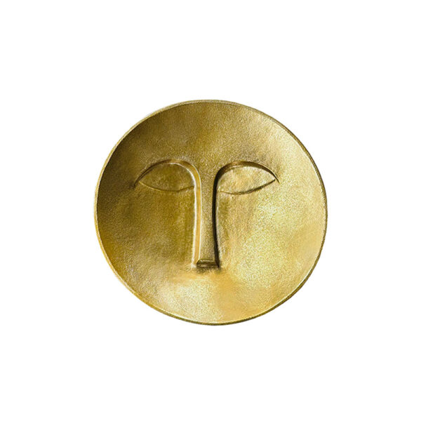 FACE DECO ΤΟΙΧΟΥ 38x38x8cm ΑΛΟΥΜΙΝΙΟ ΧΡΥΣΟ ROUGH 027110 - Image 3
