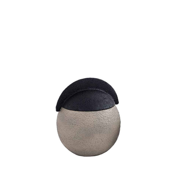 GRIZIO ΒΑΖΟ ΜΕ ΚΑΠΑΚΙ 15x15x19cm ΑΛΟΥΜΙΝΙΟ MUD TEXTURED ΜΑΥΡΟ TEXTURED 027113 - Image 4