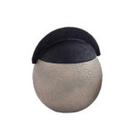 GRIZIO ΒΑΖΟ ΜΕ ΚΑΠΑΚΙ 20x20x24cm ΑΛΟΥΜΙΝΙΟ MUD TEXTURED ΜΑΥΡΟ TEXTURED 027114 - Image 4