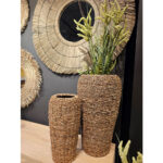 NEREA TALL ΓΛΑΣΤΡΑ SET 3ΤΜΧ 43x43x70cm SEAGRASS ΦΥΣΙΚΟ ΜΕΤΑΛΛΟ 027369 - Image 6