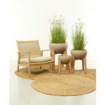 NEREA ΧΑΛΙ ΣΑΛΟΝΙΟΥ 150x150cm SEAGRASS ΦΥΣΙΚΟ 027380 - Image 3