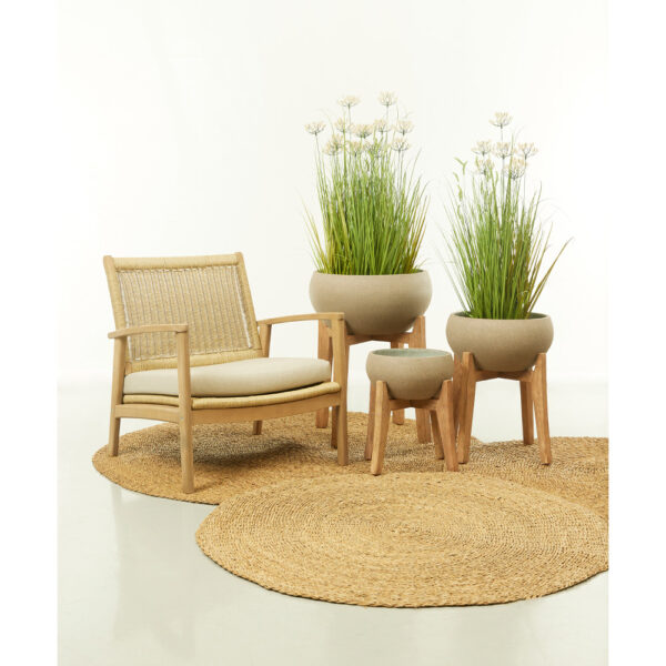 NEREA ΧΑΛΙ ΣΑΛΟΝΙΟΥ 150x150cm SEAGRASS ΦΥΣΙΚΟ 027380 - Image 3