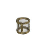 REED 14 ΚΗΡΟΠΗΓΙΟ 14x14x14cm ΑΛΟΥΜΙΝΙΟ ΧΡΥΣΟ ANTIQUE ΓΥΑΛΙ 027940 - Image 2