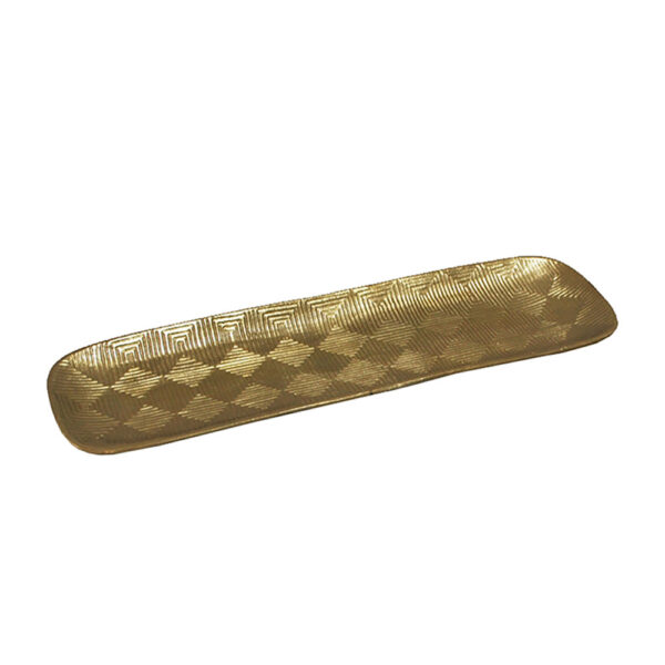 RHOMBUS 60,5 ΔΙΣΚΟΣ ΔΙΑΚΟΣΜΗΣΗΣ 60x19x3cm ΑΛΟΥΜΙΝΙΟ ΧΡΥΣΟ ANTIQUE 027952 - Image 2
