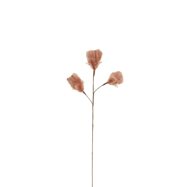 LAUREL DOE ΚΛΑΔΙ ΤΕΧΝΗΤΟ ΜΕ ΦΤΕΡΑ 54cm ΦΤΕΡΟ ΜΠΕΖ 027979 - Image 4