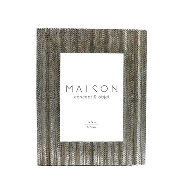 FISHBONE ΚΟΡΝΙΖΑ 19x2x23cm POLYRESIN ΑΣΗΜΙ ΑΝΤΙΚΕ ΓΥΑΛΙ 028381 - Image 2