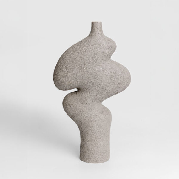 LUBANG ΒΑΖΟ 13x13x30cm POLYRESIN ΓΚΡΙ 028392 - Image 5