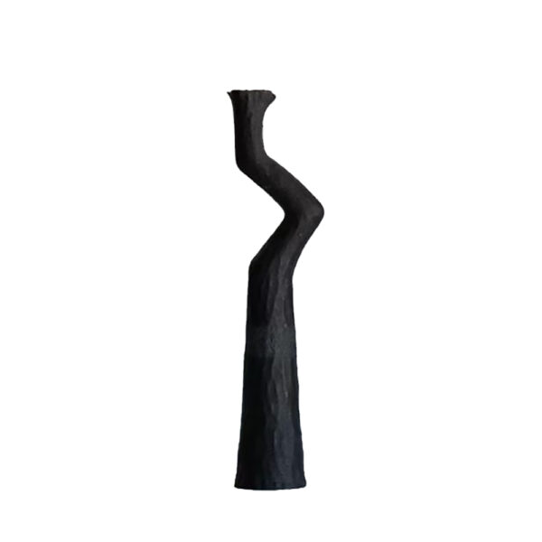 EMPLIR ΒΑΖΟ 9x6x24cm POLYRESIN ΜΑΥΡΟ ΜΑΤ 028394 - Image 2