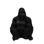 GORILLA BERINGEI ΔΙΑΚΟΣΜΗΤΙΚΟ ΓΟΡΙΛΑΣ 21x19.5x38.8cm POLYRESIN ΜΑΥΡΟ ΜΑΤ 028408 - Image 4