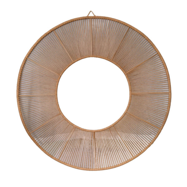 STACHI ΔΙΑΚΟΣΜΗΤΙΚΟ ΤΟΙΧΟΥ 160x2.5cm PE RATTAN ΦΥΣΙΚΟ ΜΕΤΑΛΛΟ 028579 - Image 2