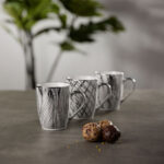 CHIC ΚΟΥΠΑ 8x8x11cm NEW BONE CHINA ΛΕΥΚΟ SILVER 028831 - Image 4
