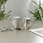 CHIC ΚΟΥΠΑ 8x8x11cm NEW BONE CHINA ΛΕΥΚΟ SILVER 028833 - Image 4