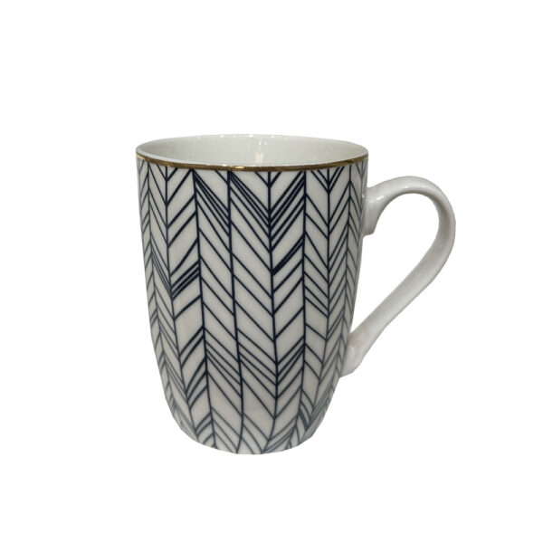 ALL TIME ΚΟΥΠΑ 8x8x11cm NEW BONE CHINA ΛΕΥΚΟ ΜΠΛΕ ΧΡΥΣΟ 028850 - Image 3