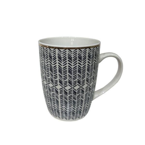 ALL TIME ΚΟΥΠΑ 8x8x11cm NEW BONE CHINA ΛΕΥΚΟ ΜΠΛΕ ΧΡΥΣΟ 028852 - Image 3