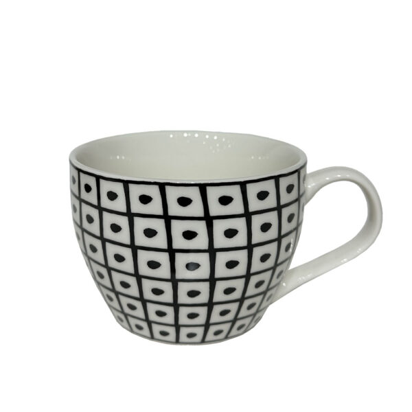 SERAX ΚΟΥΠΑ 11x11x8cm NEW BONE CHINA ΛΕΥΚΟ ΜΑΥΡΟ 028853 - Image 5
