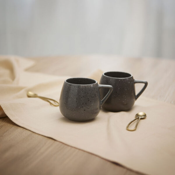 STONE DARK ΚΟΥΠΑ 7x7x9cm STONEWARE ΓΚΡΙ ΣΚΟΥΡΟ ΜΑΥΡΟ ΛΕΥΚΟ 028867 - Image 2