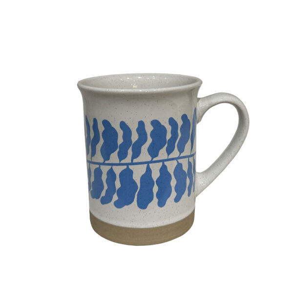 YDRA ΚΟΥΠΑ 10x10x12cm STONEWARE ΛΕΥΚΟ ΓΑΛΑΖΙΟ ΜΠΕΖ 028873 - Image 3