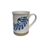 YDRA ΚΟΥΠΑ 10x10x12cm STONEWARE ΛΕΥΚΟ ΓΑΛΑΖΙΟ ΜΠΕΖ 028875 - Image 3