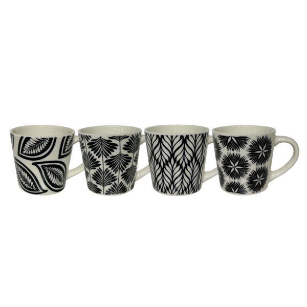 FLORIS ΚΟΥΠΑ ESPRESSO SET 4ΤΜΧ NEW BONE CHINA ΛΕΥΚΟ ΜΑΥΡΟ 028885 - Image 3