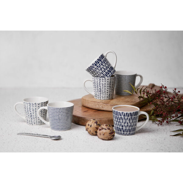 BLOMUS ΚΟΥΠΑ ESPRESSO SET 6ΤΜΧ 9.5x6.5x5cm NEW BONE CHINA ΛΕΥΚΟ ΜΠΛΕ 028886 - Image 4