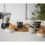 PREMIUM ΚΟΥΠΑ ESPRESSO SET 4ΤΜΧ 10x7x5.5cm NEW BONE CHINA ΛΕΥΚΟ ΜΑΥΡΟ 028887 - Image 4