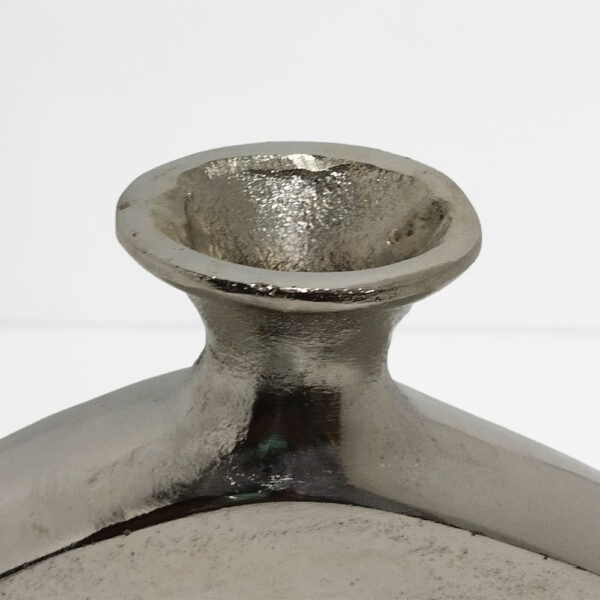 ABSTRACT CIRCLE ΒΑΖΟ 26x4x31cm ΑΛΟΥΜΙΝΙΟ SILVER NICKEL 029020 - Image 5