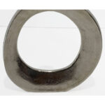 ABSTRACT CIRCLE ΒΑΖΟ 26x4x31cm ΑΛΟΥΜΙΝΙΟ SILVER NICKEL 029020 - Image 6