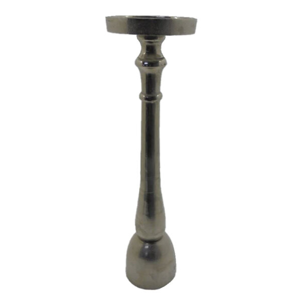 LUXOR CANDLE ΚΗΡΟΠΗΓΙΟ 17x17x64cm ΑΛΟΥΜΙΝΙΟ SILVER NICKEL 029031 - Image 2