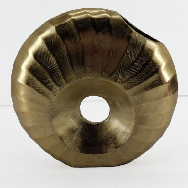 DIONE ΒΑΖΟ 30x8x28cm ΑΛΟΥΜΙΝΙΟ ΧΡΥΣΟ 029057 - Image 4