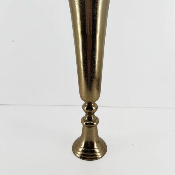 FLORES ΒΑΖΟ 19x19x55cm ΑΛΟΥΜΙΝΙΟ ΧΡΥΣΟ 029060 - Image 3